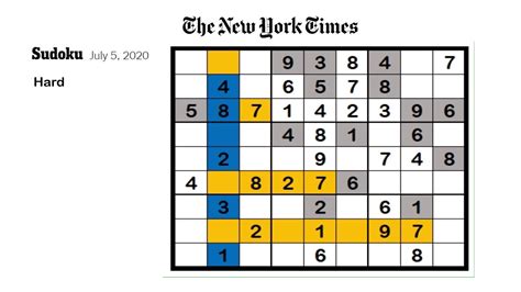 Free daily Sudoku games from the Los Angeles Times. . Sudoku nytimes